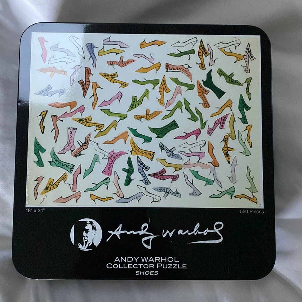 New Andy Warhol Collector Puzzle - Shoes unopened puzzle bag 550 pieces 18x24”